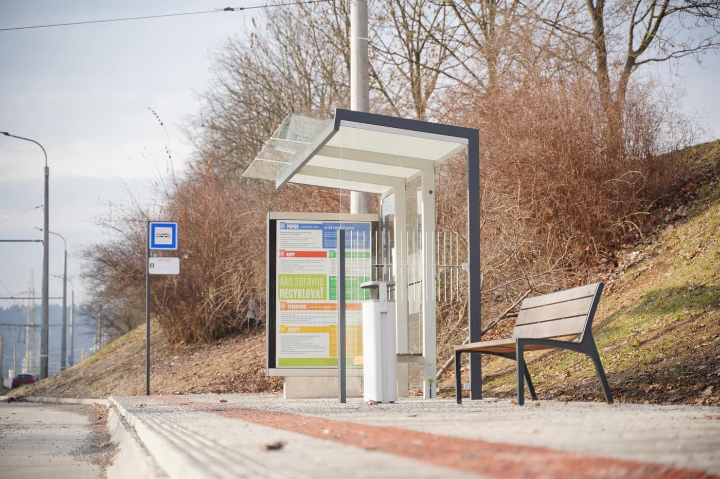 Nová moderná zastávka MHD na Solinkách